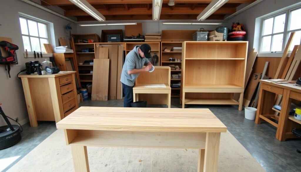 DIY bookshelf finishing techniques