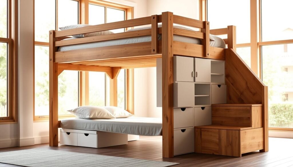 loft bunk bed with storage steps loft bunk bed with storage steps