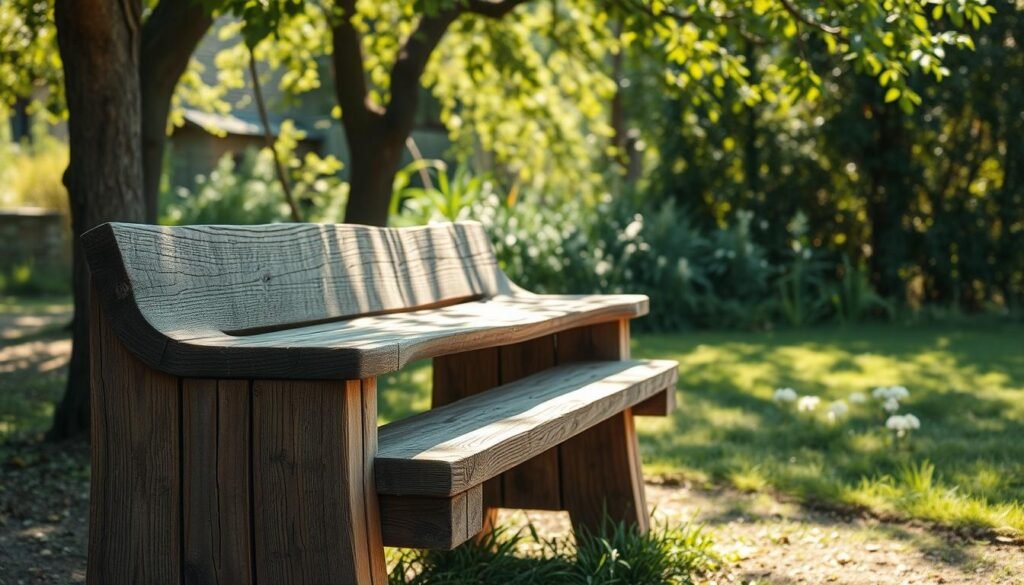 rustic bench