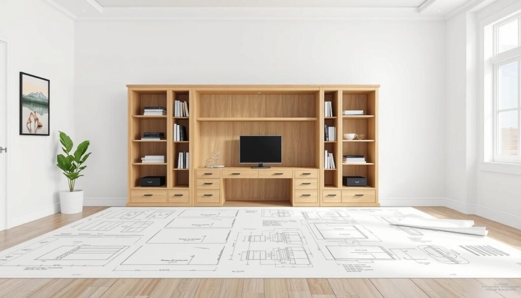 A detailed and meticulously crafted DIY bookcase murphy bed design plan, showcased in a well-lit, minimalist home office setting. The plan is rendered with precise technical schematics, displaying the bookcase's dimensions, material specifications, and step-by-step assembly instructions. The design features clean lines, a neutral color palette, and a seamless integration of the murphy bed mechanism. The composition highlights the plan's practicality and versatility, capturing the essence of a beginner-friendly, space-saving home improvement project. A detailed and meticulously crafted DIY bookcase murphy bed design plan, showcased in a well-lit, minimalist home office setting. The plan is rendered with precise technical schematics, displaying the bookcase's dimensions, material specifications, and step-by-step assembly instructions. The design features clean lines, a neutral color palette, and a seamless integration of the murphy bed mechanism. The composition highlights the plan's practicality and versatility, capturing the essence of a beginner-friendly, space-saving home improvement project.