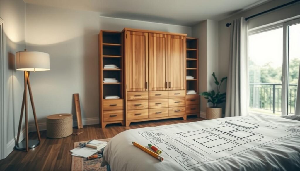 dresser with shelves