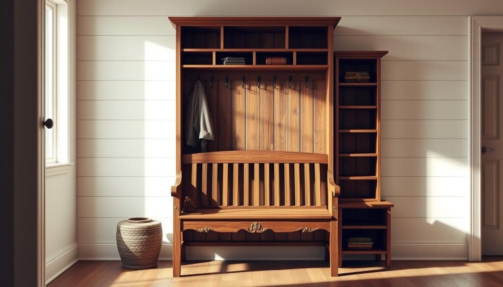 hall tree with bench