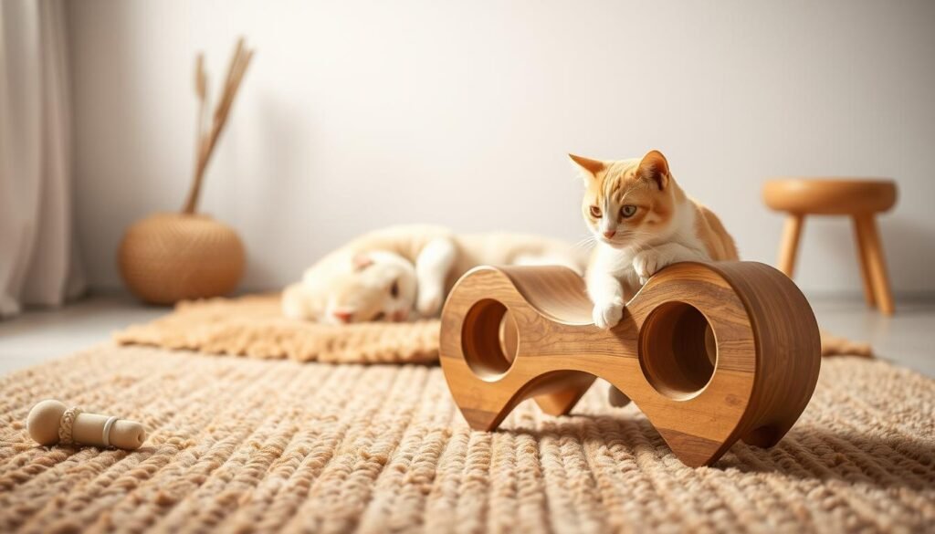 wooden cat toy