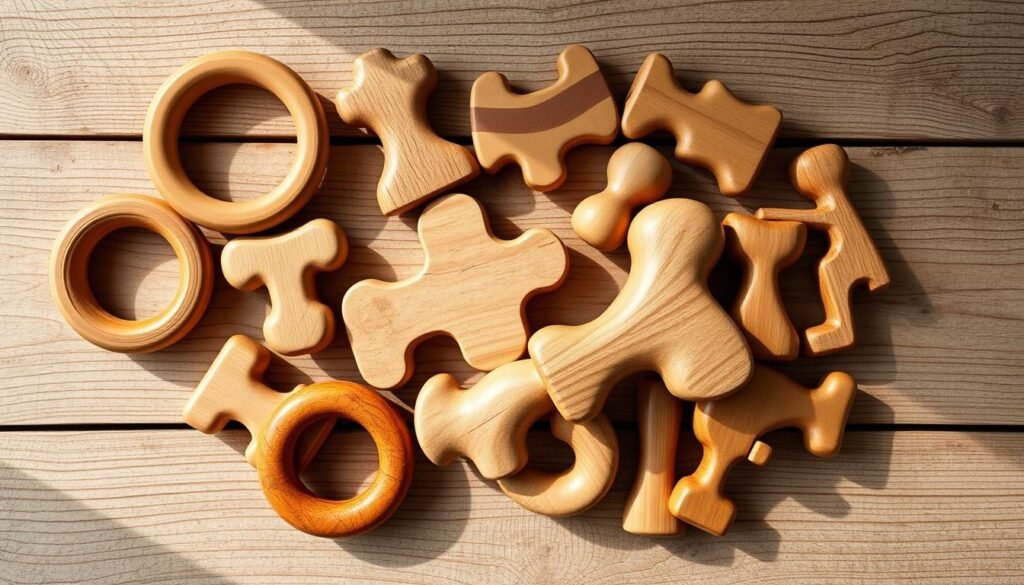 wooden dog toy